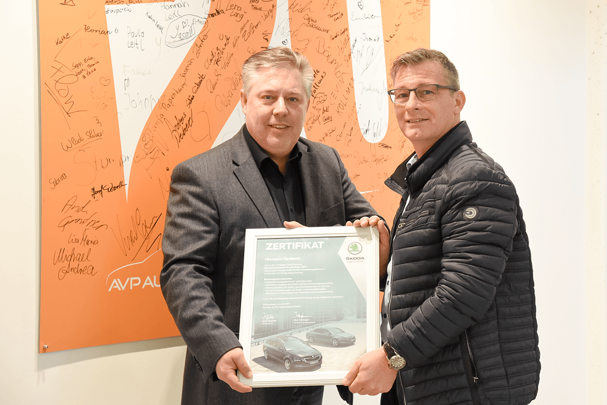 AVP Autoland | Wir gratulieren Serviceleiter Hermann Vierlbeck. 
