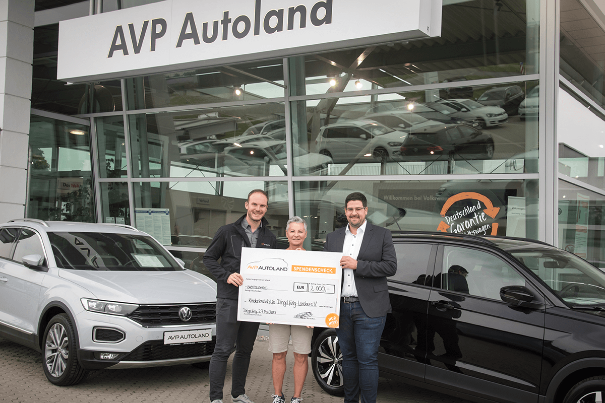 AVP Autoland | Spende an Kinderkrebshilfe Dingolfing-Landau-Landshut e. V.