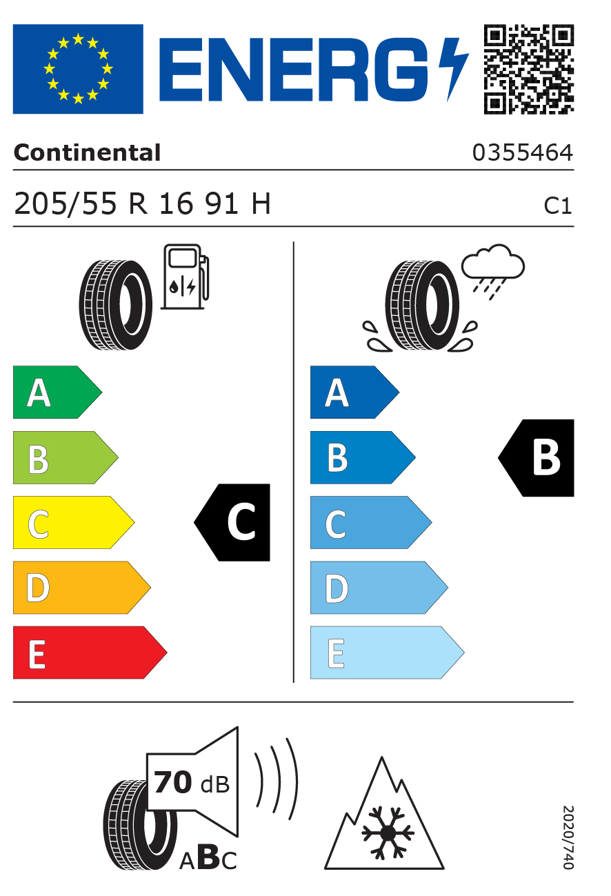 Reifenlabel mit Werten